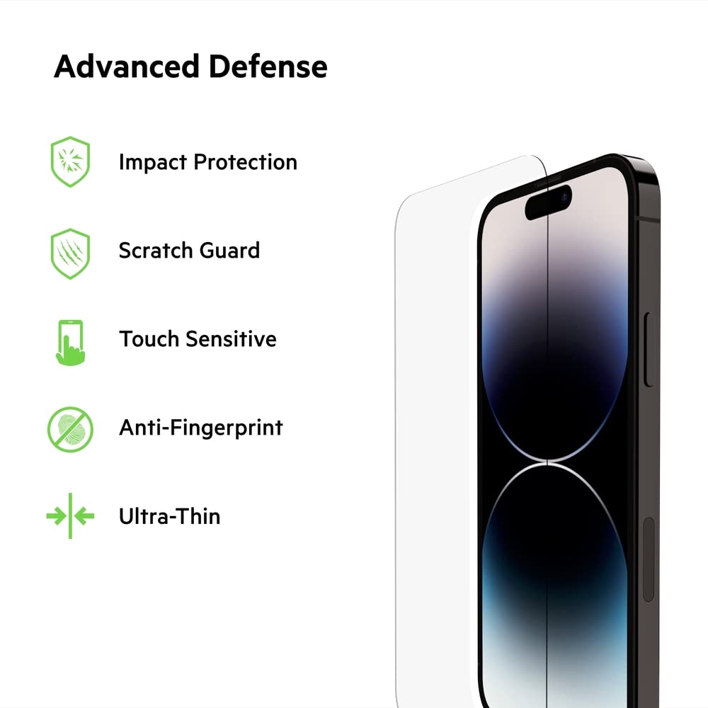 Amazon.com: Belkin TemperedGlass iPhone 14 Pro Screen
